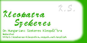 kleopatra szekeres business card